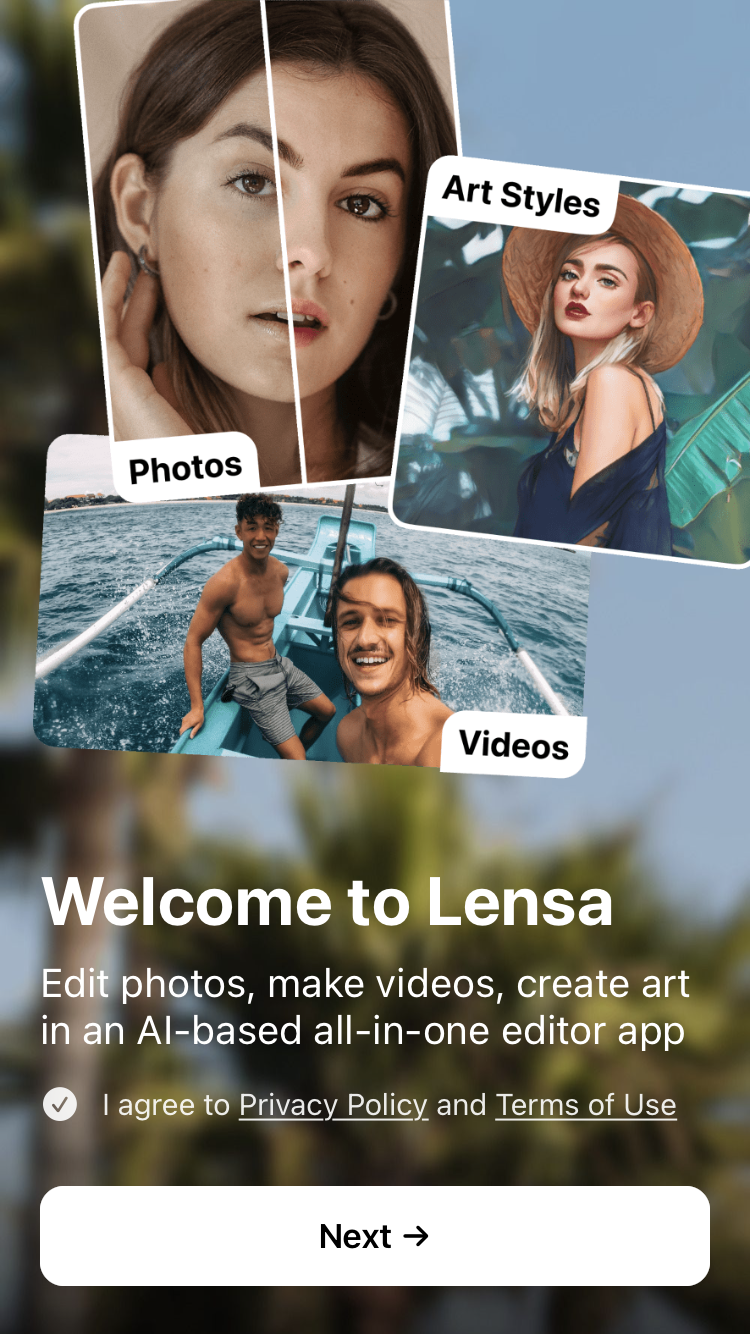 lensa onboarding