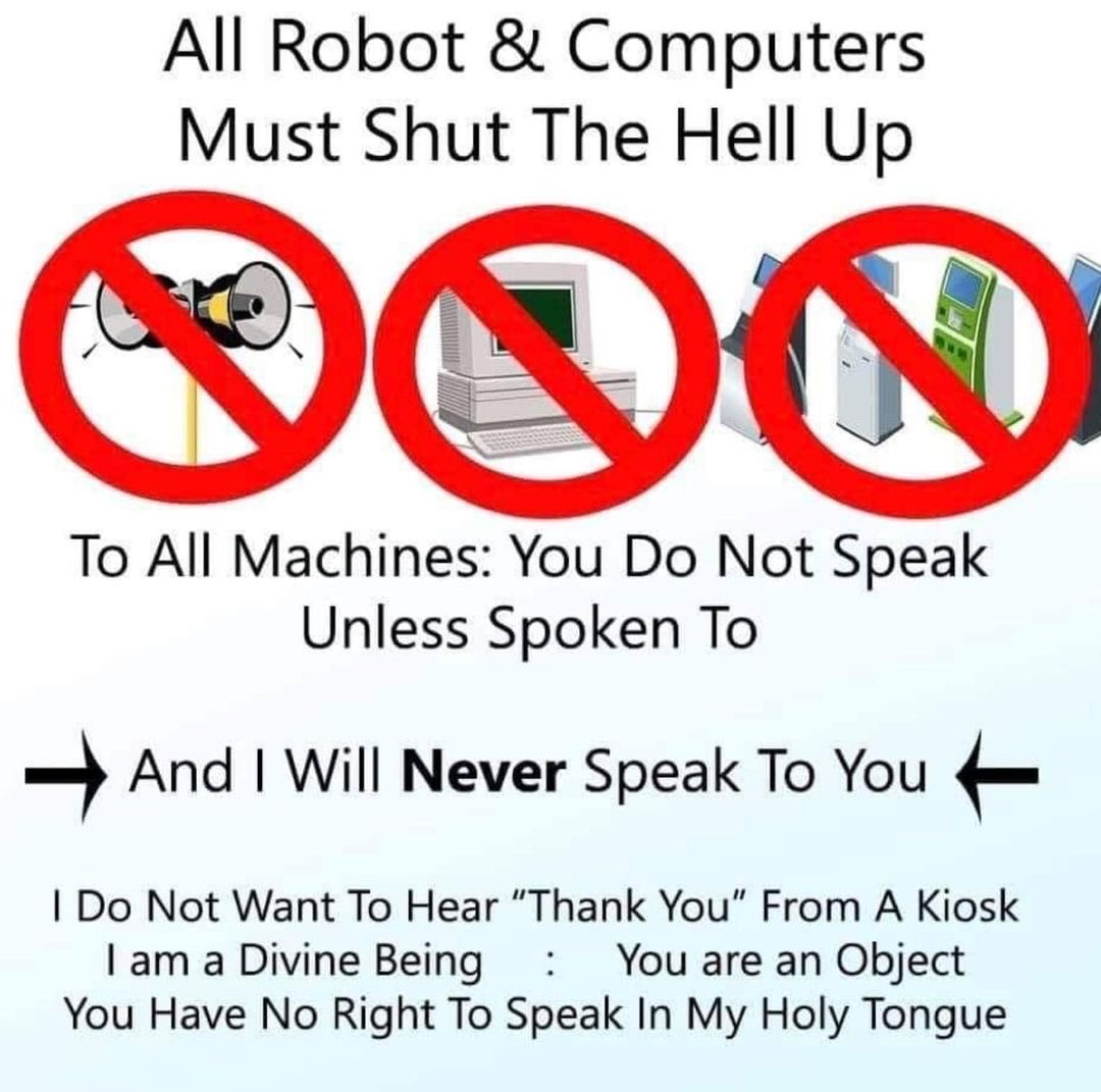 machines: do not speak